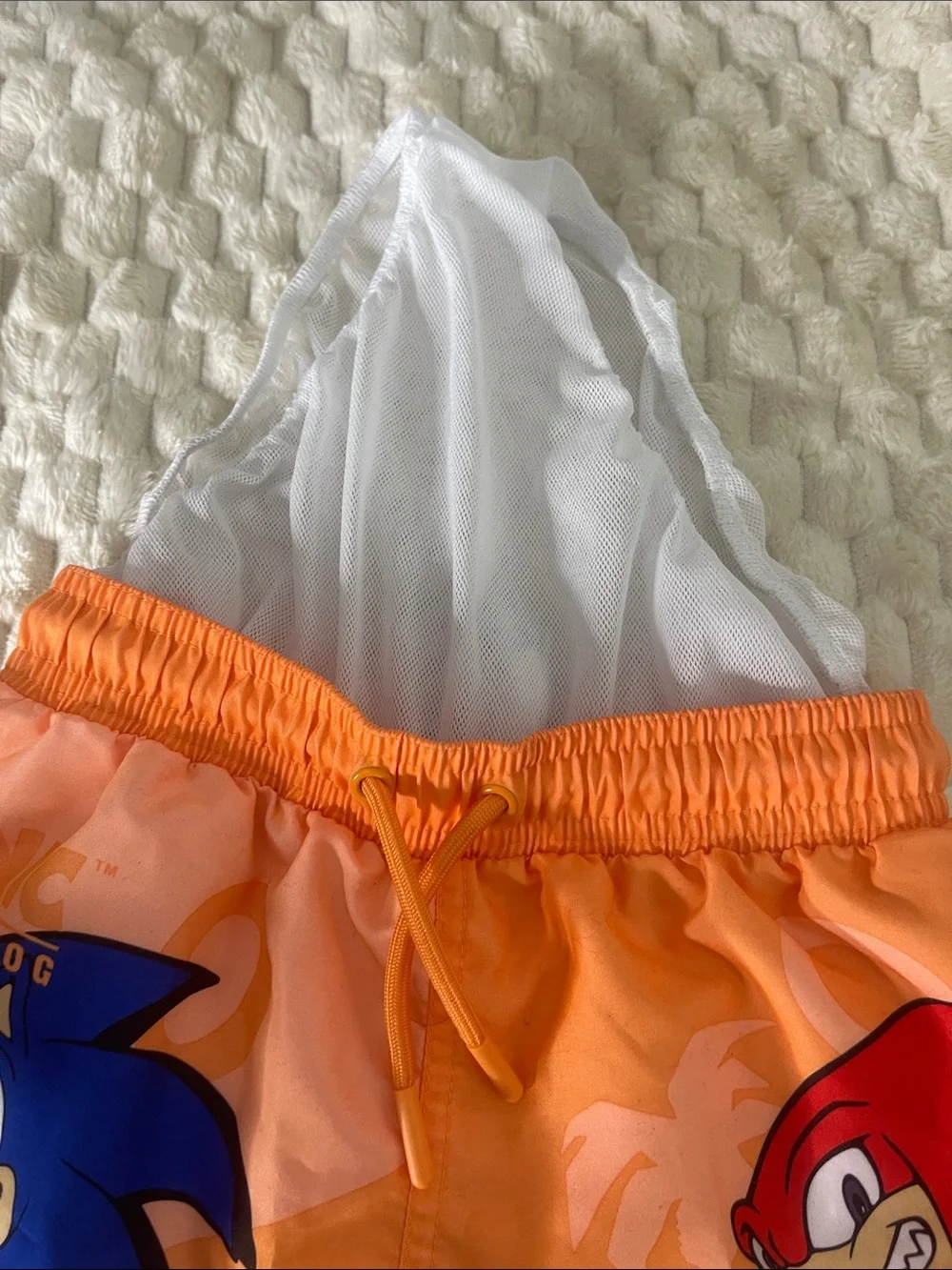 Kids Orange Sonic the Hedgehog Swim Trunks
